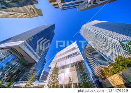 日本東京城市景觀，包括虎之門三丁目及虎之門之丘站塔（虎之門之丘站） 124479319