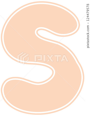 Pastel lowercase letter s with white border Bold font Pastel lowercase letter s with white border Bold font 124479578