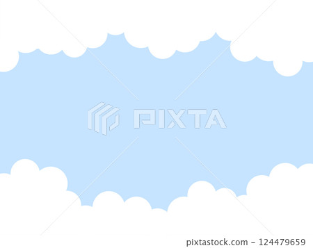 Simple and cute cloud frame 124479659