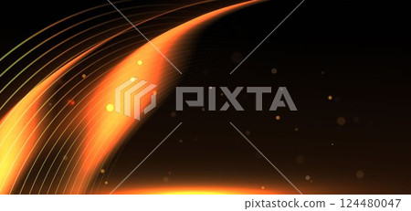 Abstract sparkle flame concept on dark background. Abstract sparkle flame concept on dark background. 124480047