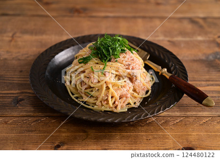 Pollock roe mayonnaise pasta Pollock roe mayonnaise pasta 124480122