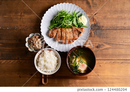 Soup and Dish: Pork Loin Marinated in Salt Koji Soup and Dish: Pork Loin Marinated in Salt Koji 124480204