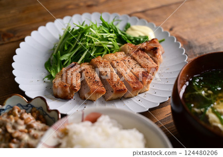 Soup and Dish: Pork Loin Marinated in Salt Koji Soup and Dish: Pork Loin Marinated in Salt Koji 124480206