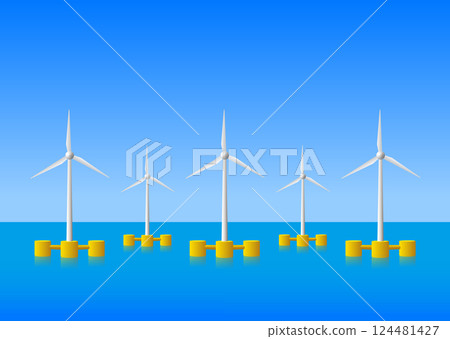 浮式海上風力發電 浮式海上風力發電 124481427