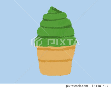 Matcha ice cream 124481507