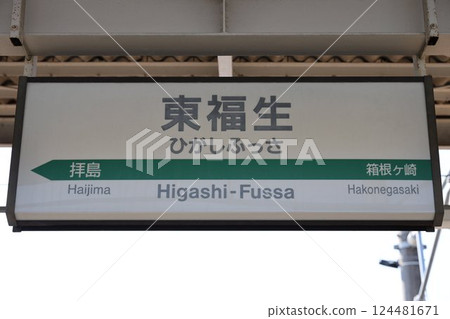 Higashifussa Station sign Higashifussa Station sign 124481671