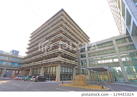View of the Kagawa Prefectural Office in Takamatsu City, Kagawa Prefecture 124481824