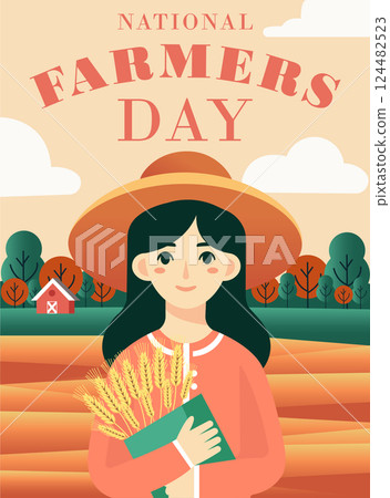 National Farmers Day Flat Illustration National Farmers Day Flat Illustration 124482523