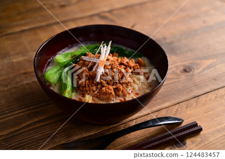 soy milk dandan noodles 124483457