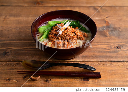 soy milk dandan noodles 124483459