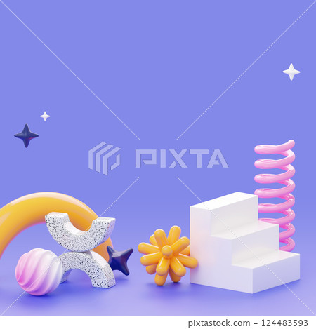 purple violet 3D object background image-插圖素材 [124483593] - PIXTA圖庫