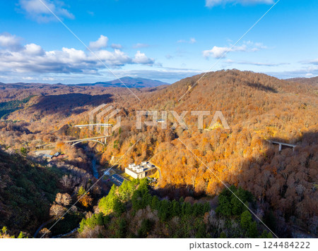 Shibukuro River and beech forest near Tamagawa Onsen (Semboku City, Akita Prefecture) Shibukuro River and beech forest near Tamagawa Onsen (Semboku City, Akita Prefecture) 124484222