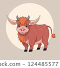 Cow logo design 124485577