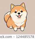 Sitting Shiba Inu logo 124485578