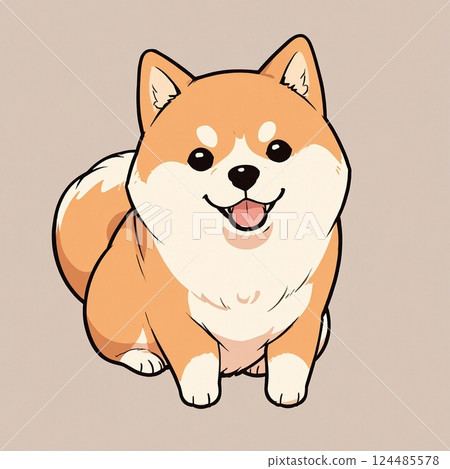 Sitting Shiba Inu logo 124485578
