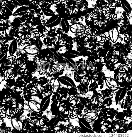 Abstract and cute floral pattern perfect for textiles, Abstract and cute floral pattern perfect for textiles, 124485932