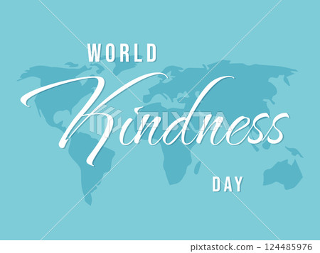 World Kindness Day Flat Poster Design 124485976