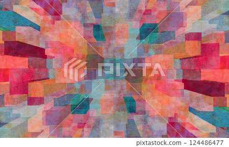 colorful pink,blue,red and orange abstract grunge texture geometric background design colorful pink,blue,red and orange abstract grunge texture geometric background design 124486477