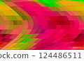 colorful green,pink,yellow ,red halftone geometric abstract design    background 124486511
