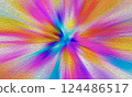 colorful  sunburst   digital oil paint  background 124486517