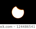 Partial solar eclipse. Eclipse seen from Spain, visible thanks to the country's clear skies. Eclipse of 2025. 124486541
