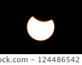 Partial solar eclipse. Eclipse seen from Spain, visible thanks to the country's clear skies. Eclipse of 2025. 124486542