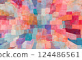 colorful pink,blue,red and orange  abstract grunge texture   geometric  background design 124486561