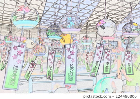 Illustration CG image Summer tradition Fuurin 1 124486806