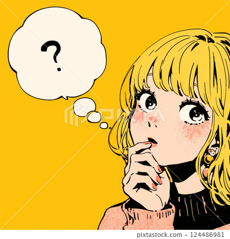 [對話泡泡] 一位女士提出一個問題，並提出了一個對話泡泡 124486981