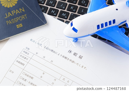 Submit a leave request to your company to take paid leave and travel abroad. Submit a leave request to your company to take paid leave and travel abroad. 124487168