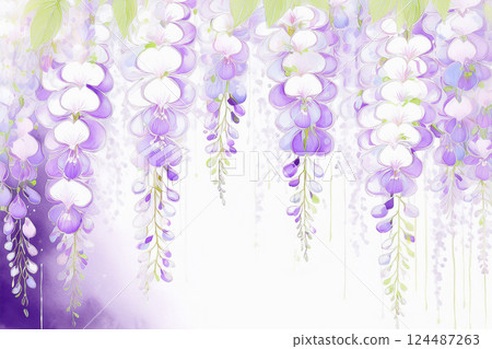Wisteria *Spring flower background material 124487263