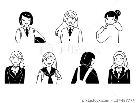 各式女學生上身套裝 124487774