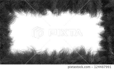 Black fur 3DCG frame background Photorealistic fluffy fur rectangular wallpaper Black fur 3DCG frame background Photorealistic fluffy fur rectangular wallpaper 124487991