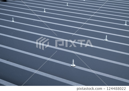 Metal folded sheet roof replacement work 124488022