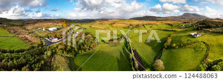 Aerial view of the water treatment plant at Kildarragh in County Donegal, Republic of Ireland Aerial view of the water treatment plant at Kildarragh in County Donegal, Republic of Ireland 124488063
