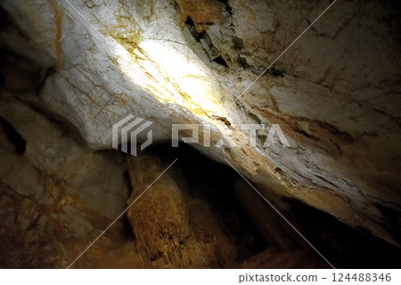 The strangely smooth formations of Akiyoshi-do and Kurotani-shi caves in Akiyoshi-dai, Chugoku region, Sarusuberi, Miya city, Yamaguchi prefecture (1) 124488346