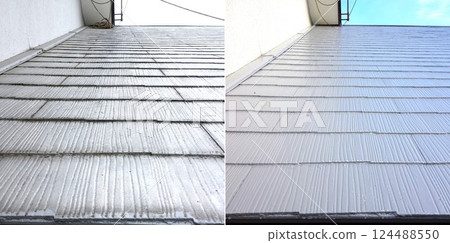 Before and after repainting Before and after repainting 124488550