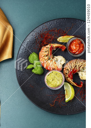 Fresh cooked lobster. Fresh cooked lobster. 124489010
