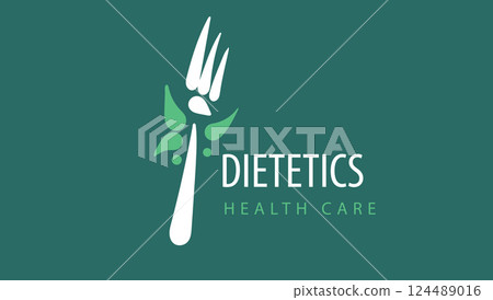 Logo for dietetics. Vector illustration Logo for dietetics. Vector illustration 124489016