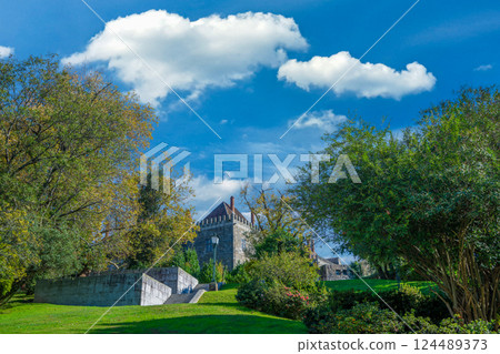 Discover the Historic Braganza Palace with Striking Red Brick Chimneys. Discover the Historic Braganza Palace with Striking Red Brick Chimneys. 124489373