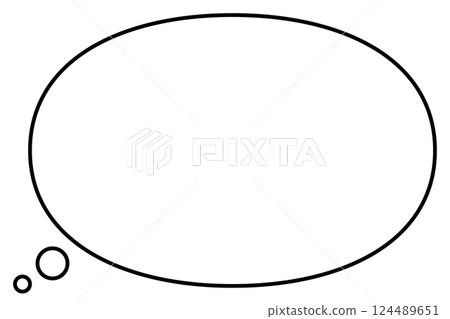 Simple oval speech bubble (white background) Simple oval speech bubble (white background) 124489651