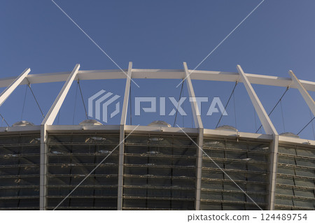 structural elements of a sports stadium 124489754