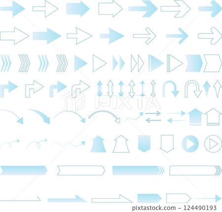 Colorful arrow material set Colorful arrow material set 124490193