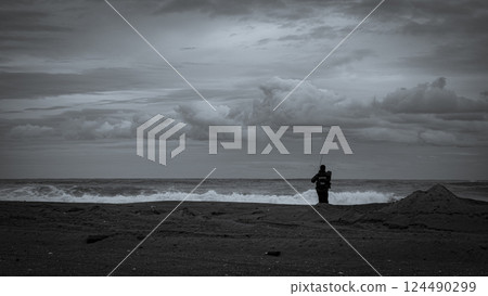 Scenery of rough seas, Kamisu City, Ibaraki Prefecture Scenery of rough seas, Kamisu City, Ibaraki Prefecture 124490299