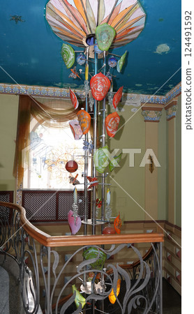 Kyiv, Ukraine September 1, 2023: Interior of the Kyiv State Puppet Theater in the city of Kyiv 124491592