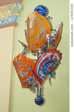 Kyiv, Ukraine September 1, 2023: Interior of the Kyiv State Puppet Theater in the city of Kyiv 124491593