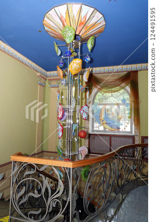Kyiv, Ukraine September 1, 2023: Interior of the Kyiv State Puppet Theater in the city of Kyiv 124491595