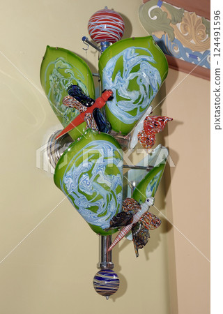 Kyiv, Ukraine September 1, 2023: Interior of the Kyiv State Puppet Theater in the city of Kyiv 124491596