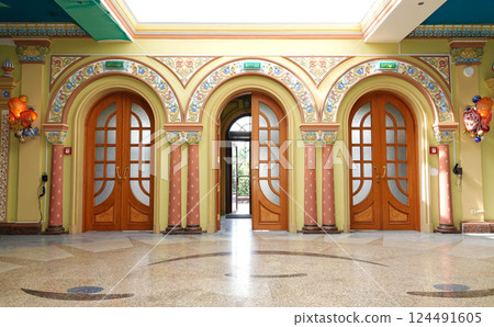 Kyiv, Ukraine September 1, 2023: Interior of the Kyiv State Puppet Theater in the city of Kyiv 124491605