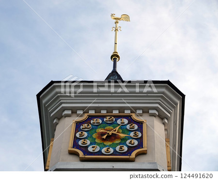 Kyiv, Ukraine September 1, 2023: Facade of the puppet theater in the city of Kyiv Kyiv, Ukraine September 1, 2023: Facade of the puppet theater in the city of Kyiv 124491620